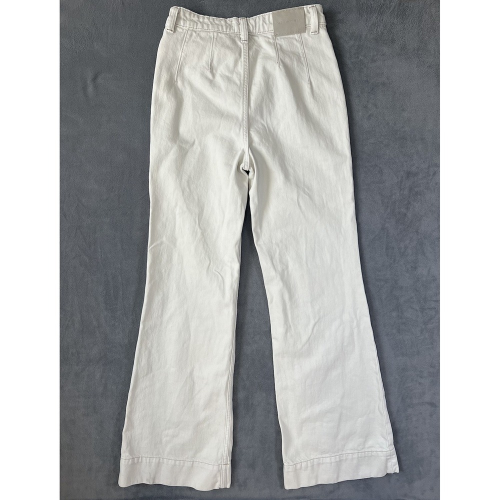 We The Free Women Ivory High Rise Wide Leg Sailor Pants Jeans Sz 26 Coastal Chic - Picture 8 of 8